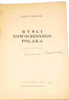 DMOWSKI - MYŚLI NOWOCZESNEGO POLAKA wyd. konspracyjne, 1943 - 2
