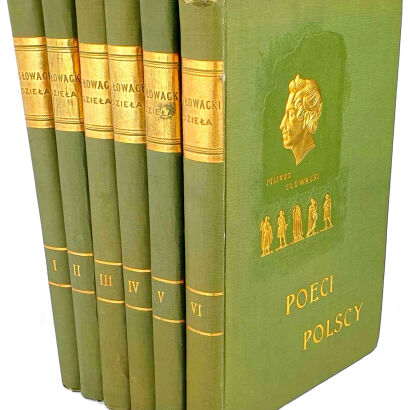 SŁOWACKI- DZIEŁA  t.1-6 wydanie ilustrowane wyd. 1909, piękny egzemplarz
