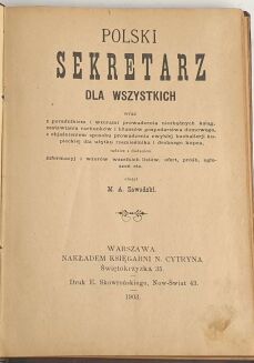 ZAWADZKI- POLSKI SEKRETARZ DLA WSZYSTKICH 1903 - 2