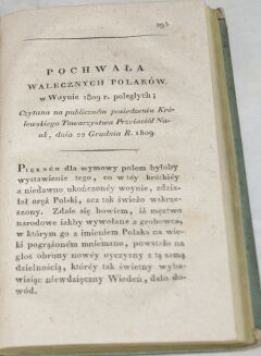 POCHWAŁY, MOWY Y ROZPRAWY STANISŁAWA HRABI POTOCKIEGO 1816r. - 5