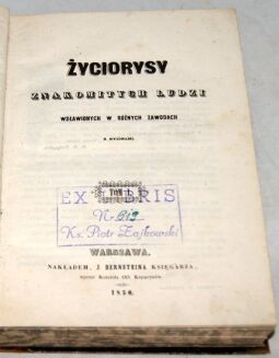WÓJCICKI - ŻYCIORYSY ZNAKOMITYCH LUDZI  wyd.1850r.  - 3