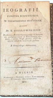 ZIABŁOWSKI- IEOGRAFIIA PANSTWA ROSYYSKIEGO W TERAZNIEYSZYM IEGO STANIE Wilno 1810 - 5