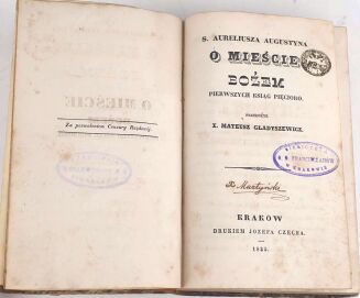 ŚW. AUGUSTYN - O MIEŚCIE BOŻEM PIERWSZYCH KSIĄG PIĘCIORO 1835. Pierwsze polskie tłumaczenie - 2