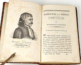[PIERWSZE POLSKIE CZASOPISMO DLA DZIECI I MŁODZIEŻY] ROZRYWKI DLA DZIECI t.8 1827 oprawa - 3