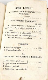 [PIERWSZE POLSKIE CZASOPISMO DLA DZIECI I MŁODZIEŻY] ROZRYWKI DLA DZIECI t.8 1827 oprawa - 5