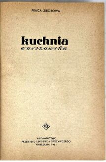 KUCHNIA WARSZAWSKA wyd.1, 1961 - 4