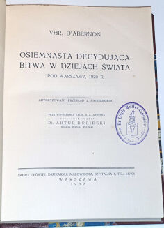 D'ABERNON - OSIEMNASTA DECYDUJĄCA BITWA W DZIEJACH ŚWIATA. Bitwa Warszawska - 3