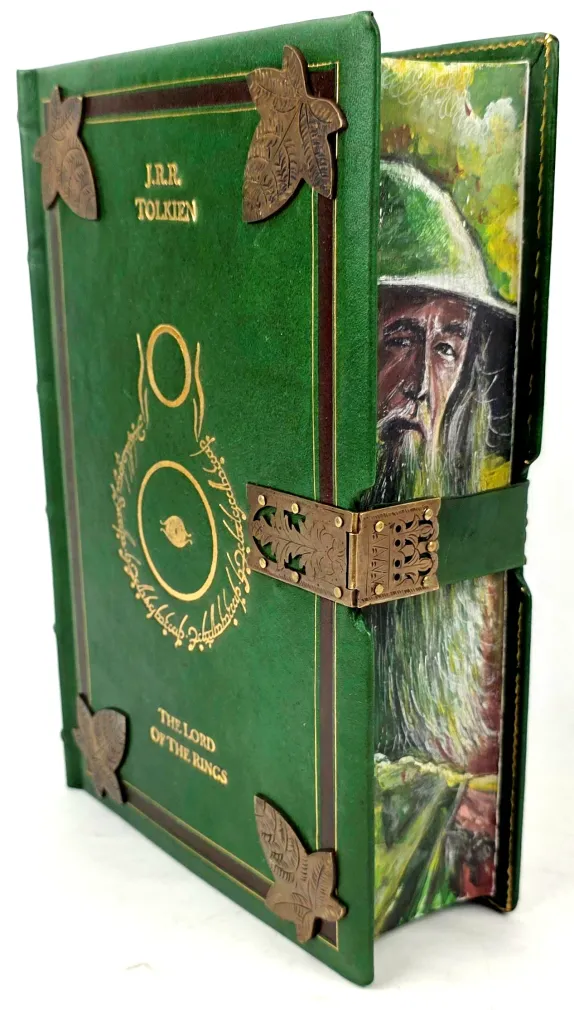 J.R.R. Tolkien - The Lord Of The Rings  Illustrated Edition, Premium Leather Binding, Metalwork, Fore Edge Painting, Copy Number 4