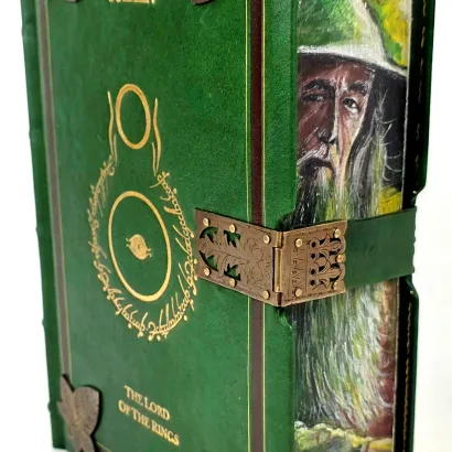 J.R.R. Tolkien - The Lord Of The Rings  Illustrated Edition, Premium Leather Binding, Metalwork, Fore Edge Painting, Copy Number 4