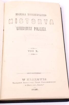 WISZNIEWSKI- HISTORYA LITERATURY POLSKIEJ Tom X