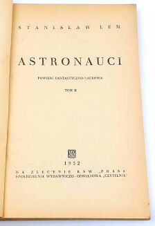 LEM- ASTRONAUCI debiut ksiązkowy, wyd. 2 - 5