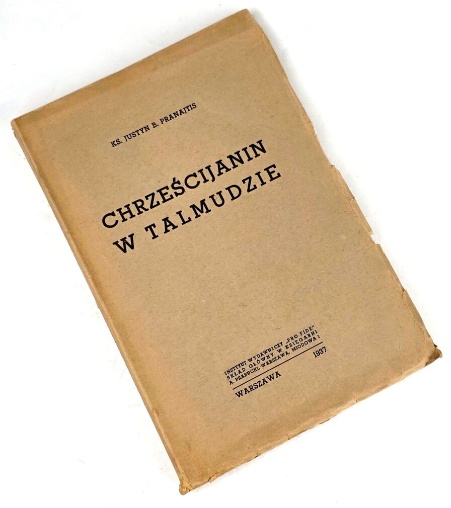 PRANAJTIS - CHRZEŚCIJANIN W TALMUDZIE ŻYDOWSKIM 1937
