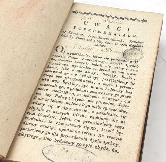 TEOLOGIA PASTORALNA. t.1: UWAGI O ZACNOŚCI URZĘDU KAPŁAŃSKIEGO STANU 1809. Proweniencja: Biblioteki Kronenbrega: - 3