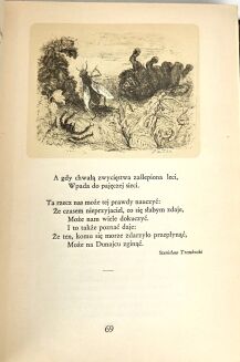 LA FONTAINE- BAJKI, il. Grandeville, luksusowa oprawa skórzana - 10