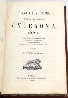 CYCERON- PISMA FILOZOFICZNE I-II Poznań 1873-79 oprawa - 5
