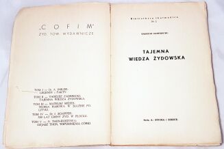 ZADERECKI- TAJEMNA WIEDZA ŻYDOWSKA Lwów 1937 - 2