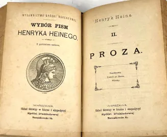 HEINE Heinrich -WYBÓR PISM t.1-2 [w 1 wol.], pierwszy polski przekład fragmentów poematu Niemcy. Baśń zimowa - 6