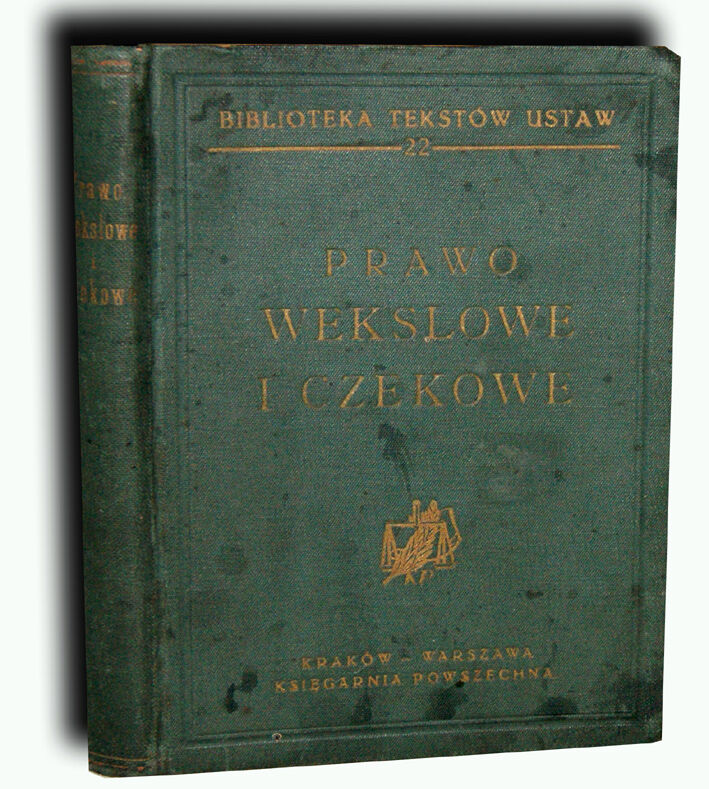 GARWICZ- PRAWO WEKSLOWE I CZEKOWE wyd.1936
