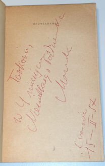 SŁOMCZYŃSKI - OPOWIADANIA dedykacja, autograf - 2