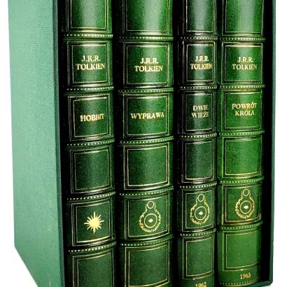 TOLKIEN - WŁADCA PIERŚCIENI; HOBBIT  wyd.1 z 1961-3r. luksusowa skóra