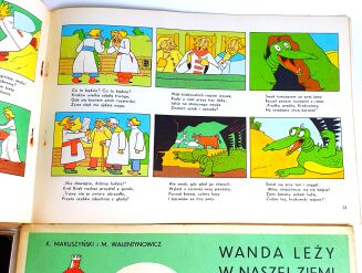 MAKUSZYŃSKI I WALENTYNOWICZ - ZESTAW 4 KOMIKSÓW: AWANTURY I WYBRYKI MAŁEJ MAŁPKI FIKI-MIKI, PRZYGODY KOZIOŁKA MATOŁKA, WANDA LEŻY W NASZEJ ZIEMI, O WAWELSKIM SMOKU. Kraków 1973-76 - 4