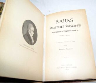 KRAUSHAR- BARSS palestrant warszawski, jego misya polityczna we Francyi, 1793-1800, OPRAWA - 3