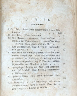 RITTER VON WILDUNGEN-  TASCHENBUCH FÜR FORST UND JAGDFREUNDE 1807 - 4