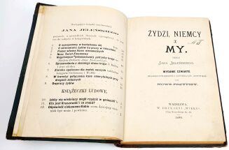 JELEŃSKI- ŻYDZI, NIEMCY I MY wyd. 1880 judaica - 2