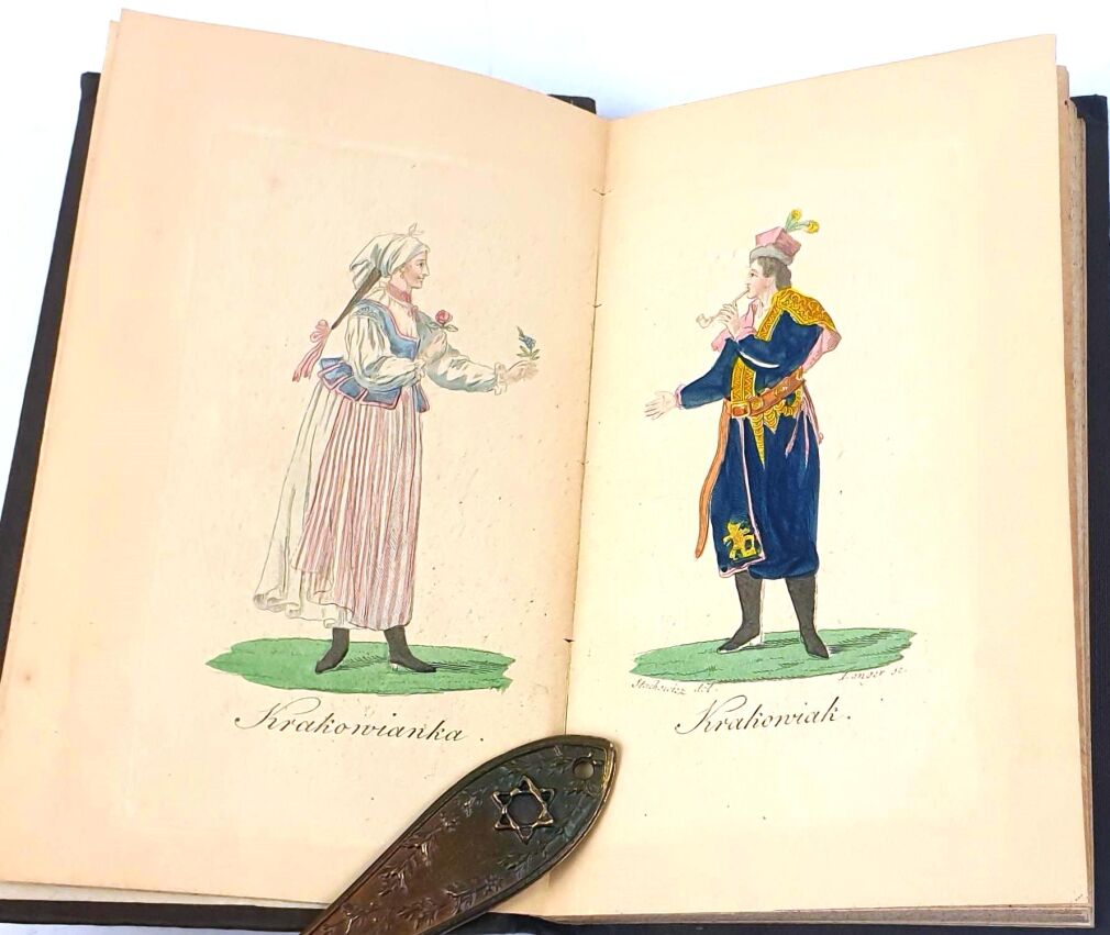 MĄCZYŃSKI - WŁOŚCIANIE Z OKOLIC KRAKOWA. Kraków 1858,  tabl. ryc. 12 (miedzioryty, kolorowane ręcznie),