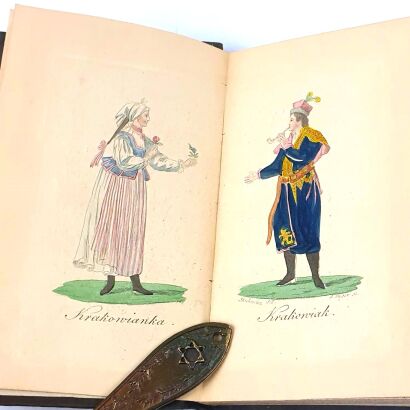 MĄCZYŃSKI - WŁOŚCIANIE Z OKOLIC KRAKOWA. Kraków 1858,  tabl. ryc. 12 (miedzioryty, kolorowane ręcznie),