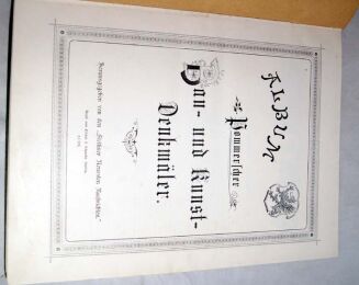 ALBUM POMMERSCHER BAU UND KUNST DRENKMALER wyd.1899 Pomorze - 2