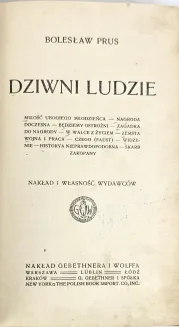 PRUS- DZIWNI LUDZIE wyd.1 z 1914 oprawa - 4