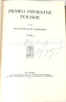 DĄBKOWSKI Przemysław - PRAWO PRYWATNE POLSKIE. T. 1–2 [komplet w 2 woluminach] - 4