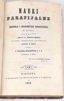 ŚWIĄTKIEWICZ- NAUKI PARAFIJALNE NA NIEDZIELE I ZNAKOMITSZE UROCZYSTOŚCI T. I-II 1859 - 4