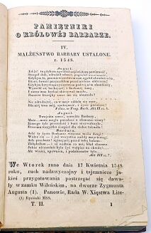 BALIŃSKI - PAMIĘTNIKI O KRÓLOWEJ BARBARZE ŻONIE ZYGMUNTA AUGUSTA T. 1-2 - 3