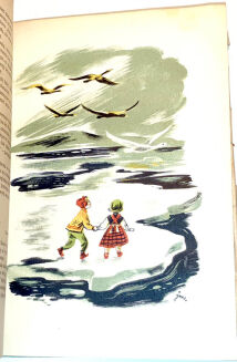 LAGERLOF- CUDOWNA PODRÓŻ  wyd. 1948r. ilustracje Szancer - 4