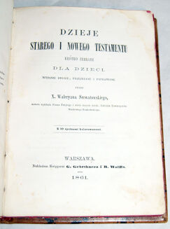 SERWATOWSKI- DZIEJE STAREGO I NOWEGO TESTAMENTU wyd. 1861 ręcznie kolorowane ryciny - 5