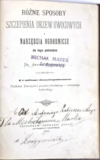KOZUBOWSKI - RÓŻNE SPOSOBY SZCZEPIENIA DRZEW OWOCOWYCH I NARZĘDZIA OGRODNICZE DO TEGO POTRZEBNE wyd. 1878, 8 tablic chromolitografowanych - 6