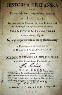 HISTORYA HISZPAŃSKA tom I-II wyd. 1799r. - 3