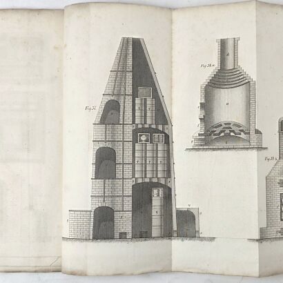 [KOMPLETNY ATLAS ILUSTRACYJNY DO JEDNEGO Z WCZESNYCH POLSKICH PODRĘCZNIKÓW TECHNOLOGII CHEMICZNEJ] RYBICKI - ATLAS DO ZASAD TECHNOLOGII CHEMICZNEJ OBEJMUJĄCEJ PRODUKTA MINERALNE.