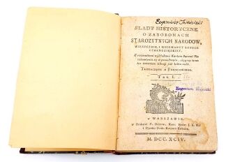 CONTANT D'ORVILLE - ŚLADY HISTORYCZNE O ZABOBONACH STAROŻYTNYCH NARODÓW. Początek kart słuzący. t.1-2 wyd.1794 czarnoksięstwo - 2