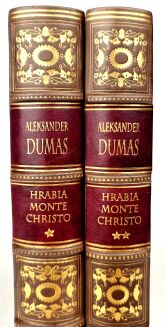 DUMAS- HRABIA MONTE CHRISTO t.I-II [komplet], il. Uniechowski skóra - 3