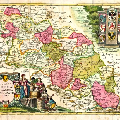 [MAPA ŚLĄSKA] PFEFFEL Johann Andreas – DUCATUS SILESIAE TABULA ACCURATISSIMA.