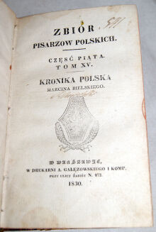 KRONIKA POLSKA MARCINA BIELSKIEGO V wyd. 1830r. PÓŁSKÓREK - 3
