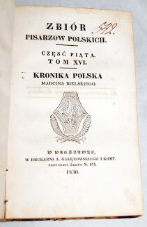 KRONIKA POLSKA MARCINA BIELSKIEGO V wyd. 1830r. PÓŁSKÓREK - 5