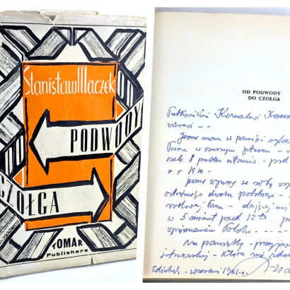MACZEK - OD PODWODY DO CZOŁGA Wspomnienia wojenne 1918-1945 wyd.1. Dedykacja dla Kornela Krzeczunowicza opatrzona autografem Autora!