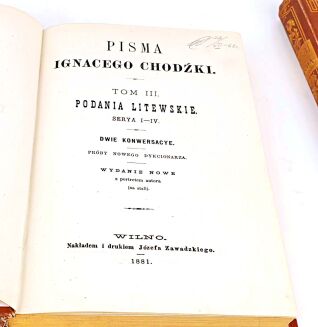 CHODŹKO- PISMA t.I-III wyd. Wilno 1880-1 dworki szlacheckie - 6