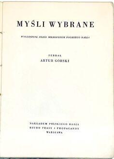 GÓRSKI - MYŚLI WYBRANE drzeworyty St. Ostoji-Chrostowskiego - 3