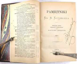 KITOWICZ - PAMIĘTNIKI KS. KITOWICZA. T. 1-3 [komplet w 1 wol.] Lwów 1882 - 6