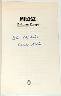 MILOSZ- FAMILY EUROPE. RODZINNA EUROPA author's autograph - 2
